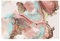 Bilderwelten Fototapete Aquarell Gold Rosé 190x288 cm Vlies-Tapete XXL Smart Wandtapete Wanddekoration Wohnzimmer Schlafzimmer