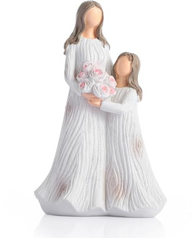 Mother and Daughter Figurines Gift for Mother's Day, Birthday Gifts for Mom, Loving Mother/Loving Daughter Statue Gift Celebrating The Love Between Mom And Daughter Sculpted Hand-Painted Figure