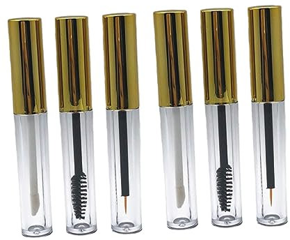 Ipetboom 6stücke Leere Makeup Tuben Mit Goldenem Deckel Für Lippenpflege Eyeliner Und Wimpernbürste Praktische Und Sichere Verpackung Für Kosmetik Gold