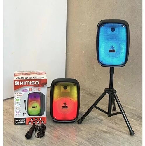 Generic Kimiso QS-4608 QS-4608 - Altavoz Bluetooth de varias medidas y potencias con micrófono (1000 W)
