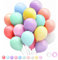 100 Stück Makronen Luftballon Pricl, 100% Reiner NATURLATEX, 10 sortierte helle Farbe Ballons, 12 Zoll (30cm) Makronen Ballons für Geburtstag, Babyparty, Hochzeit, Baby Shower Deko