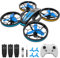 TEEROK T20 Mini Drone for Kids, RC Drones for Beginners Adults with LED, 3D Filp, Headless Mode, Propellers Full Protect, 3 Batteries, Gift Toy for Boys and Girls Age 6 7 8 9 10, Blue