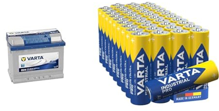 Varta D24 Blue Dynamic Starterbatterie für Passenger Car & Batterien AA, Industrial Pro, Alkaline Batterie, 1,5V