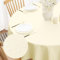 Softalker Runde Tischdecke 200 cm Abwischbare Tischdecken Beige Wasserabweisend und Fleckschutz Tischtuch aus 210 GSM Polyester Pflegeleicht Tablecloth Für Wohnzimmer Garten Balkon Esstisch Holztisch