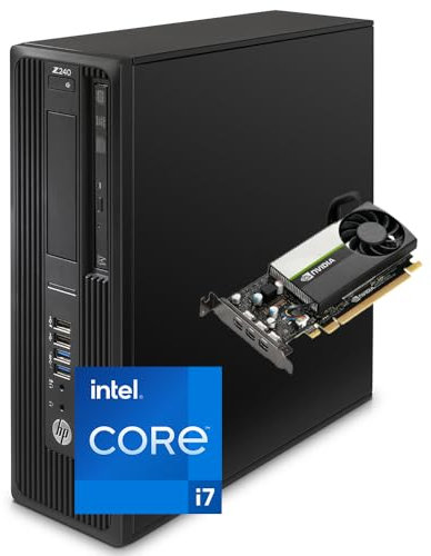 HP Workstation Z240 SFF PC Computer Desktop, Processore core i7-6700, Memoria Ram 32GB, Disco SSD 512, SCHEDA VIDEO NVIDIA P400 2GB DDR5, WIN 11 PRO + OFFICE 365