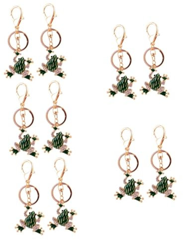 SAFIGLE 10 Stück Schlüsselanhänger Auto Schlüsselanhänger Schlüsselanhänger Für Rucksäcke Strass Charms Frosch Schlüsselanhänger Niedliche Geldbörse Frosch Geldbörse Frösche