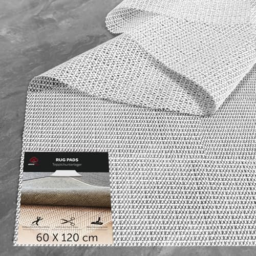 aboveBED Antiscivolo per Tappeti 60 x 120cm, Rete Antiscivolo per Tappeti, Protezione Sottotappeto Antiscivolo, Tappetino Antiscivolo Tagliabile, Utilizzabile per Tappeti, Cassetti, Scaffali