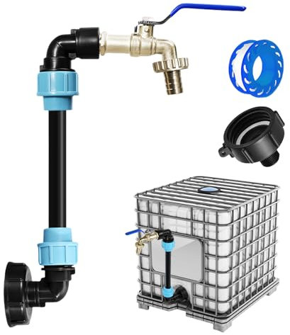Robinet IBC Col De Cygne De Cuve, Adaptateur De Réservoir Ibc, Adaptateur Ibc Pour Réservoir D'eau De Pluie, Accessoires Pour Réservoir D'eau De Pluie Ibc Adaptateur Pour Recuperateur D Eau De Pluie