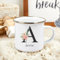 MINXLTD Taza De Esmalte Personalizada, Taza De Camping Esmaltada Con Inicial Y Nombre Personalizada, Taza De Esmalte Personalizada De 12 Oz, Taza De Foto De Té De Café Impresa Personalizada