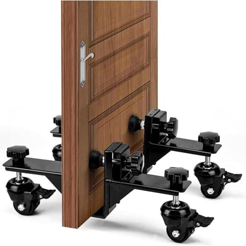 Door Installation Kit, Heavy Door Installation Hardware Tool Kit, 1-10/32 and 1-30/32 Adjust, Heavy Duty Tür Panel Trolley Für Tablet Und Haustür, Door Hanging Jig Kit, Door Board Lifter Cart,A