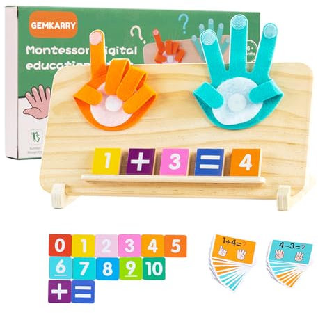 GEMKARRY Toys for 3 4 5 Year Old Boys Girls,Montessori Toys for 3 Year Old Boys Girls Educational Kids Toys Number Blocks & Maths Cards Games age 3 4 5 6 Year Old Girl Boy Gifts Birthday for Toddlers