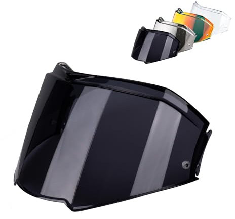 Visiera Casco Moto per FF900 Valiant II,Visiera per Casco,Sostituzione della Visiera della Lente del Casco del Parabrezza del Motociclo (Nero)