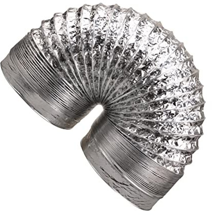 Gadpiparty Tuyau Flexible Résistant à Haute Température en Aluminium Double Couche Épais, Conduit de Ventilation Cuisine et Tente de Culture, Facile à Nettoyer et Ignifuge