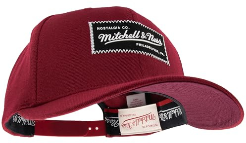 Mitchell & Ness Classic Red Raised Rubber Logo Snapback Baseballkappe Cap