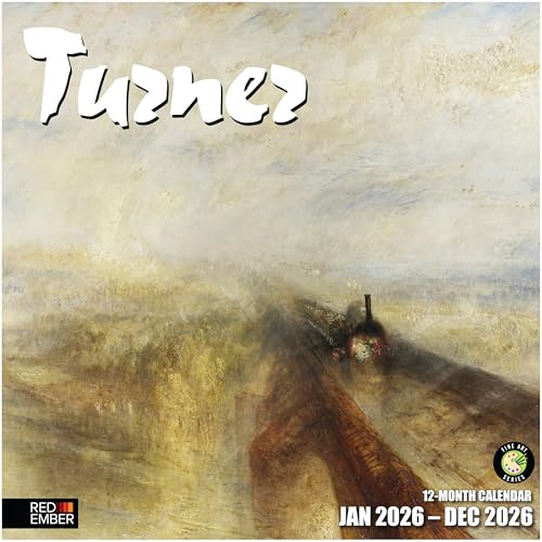 RED EMBER J.M.W. Turner 2026 Wall Calendar 12 Month | 12 x 24 Open | Thick & Sturdy Paper | Giftable | Calendar 2026