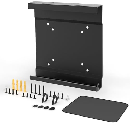 Mini PC Mount for Dell OptiPlex MFF and Pro Micro PC VESA Wall and Under Desk Mount for Dell OptiPlex Micro Pc Mounting Bracket for Dell QCM1250 7050 7080 5070 7020 3000 7060 and More with Mouse Pad