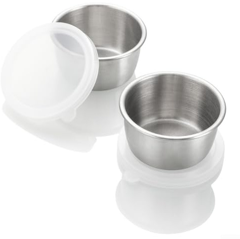 YJDOORPLAY Stainless Steel Mixing Bowls Set of 6 for Food Storage, Prep Bowls for Cooking Small Condiment Bowls for Kitchen Dishwasher Safe Ingredient Bowls with Airtight Lids