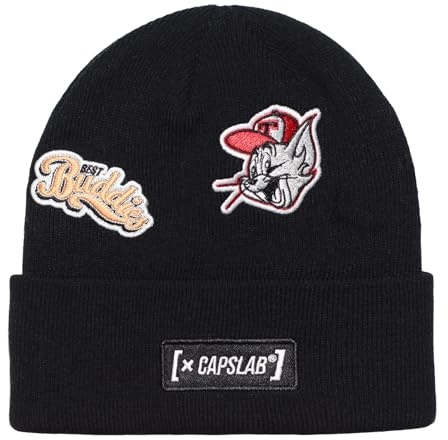 Capslab Mütze für Damen und Herren, Tom und Jerry, weich und warm