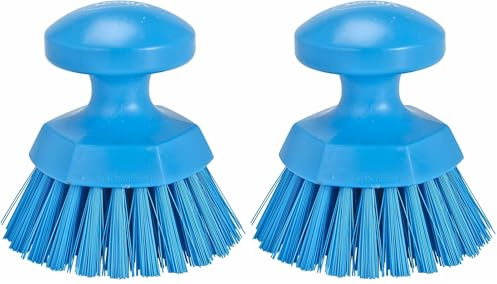 Vikan 38853 Hand-Held Scrub Brush, Polypropylene, Polyester Bristle, 110mm (Pack of 2)