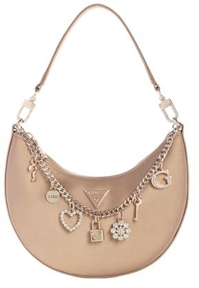 GUESS Schultertasche Tasmin Mini Shoulder Bag Champagne taupe