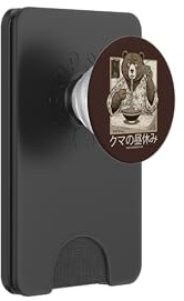 Japanischer Ramenbär Retro 70er Jahre Manga Radio Tokyo Noodle Club PopSockets PopWallet für MagSafe