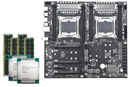 Motherboard Fit For JINGSHA X99 Dual Xeon Motherboard Cpu Set E5 2698v3 CPU 4 * 16GB DDR4 RAM Main Board Zeon PC Dual E5 2698 V3 Mainboard CPU Kit Set