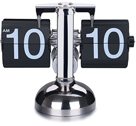 WoneNice SODIAL(TM Retro Flip Down Clock - Internal Gear Operated