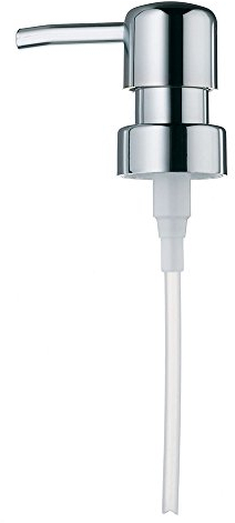 Kela Seifenspenderpumpe Pal Pio aus Kunststoff in Silber, Plastik, 6.5 x 6.5 x 18 cm