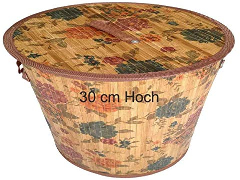 Original GMMH LN413 Bambus Wäschekorb Aufbewahrungsbox Wäschetruhe Wäschebox Wäschesammler Korb