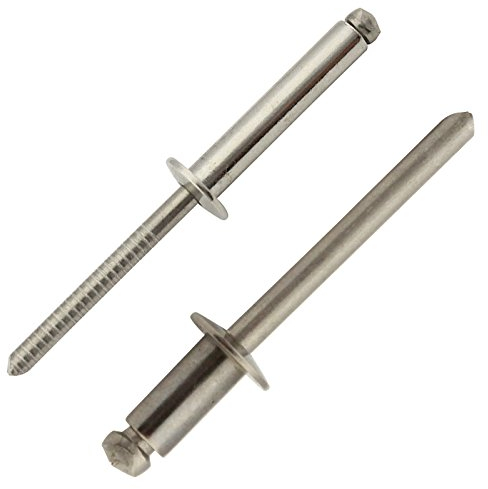 Blindnieten mit Flachkopf - 4,8x10 mm - (40 Stück) - DIN 7337 Form A - Popnieten - Edelstahl A2 (V2A) - SC7337 | SC-Normteile