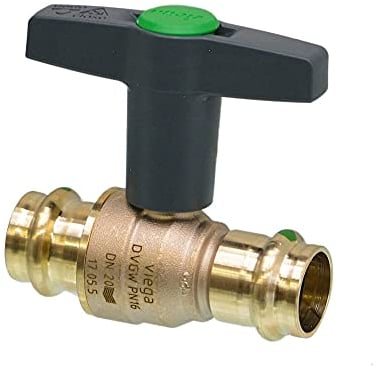 Viega Easytop-Kugelhahn aus Rotguss, Serie 2275, DN 32, 35 mm
