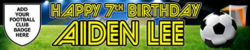 Personalised Football Birthday Banner - Pack of 2.