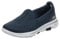 Skechers Women's GO Walk 5 Slip On Trainers, Navy Textile White Trim, 8 UK Wide