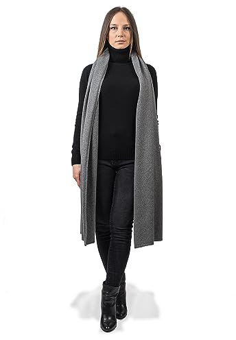 Dalle Piane Cashmere - Stola aus 100% regeneriertem Kaschmir - für Frau, Farbe: Grau, Einheitsgröße