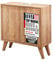 FACKELMANN Finn Badmöbel Set 2 Teile/Waschbeckenunterschrank mit Push-to-Open / 4 Holzfüße/Badschrank mit 2 Türen/Korpus & Front: Braun hell/Rahmendekor & Füße: Braun hell/Breite: 60 cm
