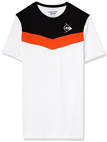 DUNLOP Unisex Kinder Sport Tennis T-Shirt – Essentials Line, Crew Tee, Weiß