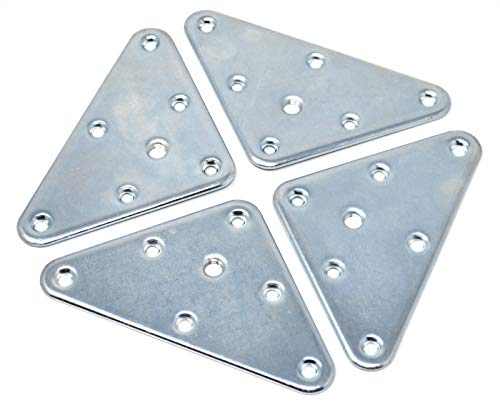 Design61 4er Set Montageplatte Anschraubplatte für Möbelfüße mit M8 Gewinde