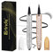 Erinde 2PCS Upgraded Self-adhesive Eyeliner Pencil, Eyelash Glue Pen, No Magnetic Liquid Eyeliner Pen, Eye Liner for Eye Makeup and Wear Normal False Eyelashes, Black & Clear (SET A)
