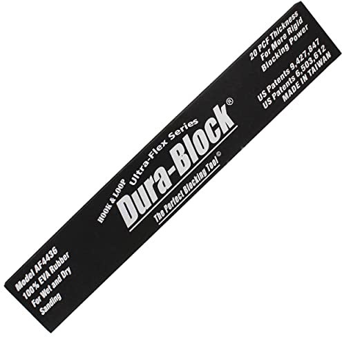 Dura-Block Scuff Pad - 16in Ultra-Flex Hook and Loop Scruff Pad Sanding Blocks for Wood and Auto Fits Wet Dry Sandpaper