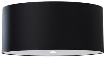 SOLLUX Deckenleuchte OTTO 60 schwarz L: 60, B: 60, H: 28, Fassung E27, dimmbar
