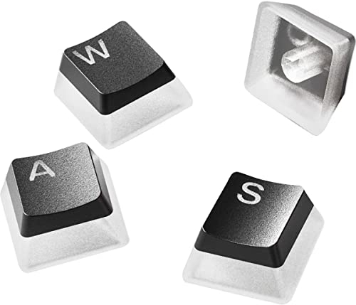 SteelSeries Prismcaps Double Shot Pudding-Tastenkappen, langlebig, thermoplastisches PBT, kompatibel mit Einer Vielzahl von mechanischen Tastaturen, Schwarz
