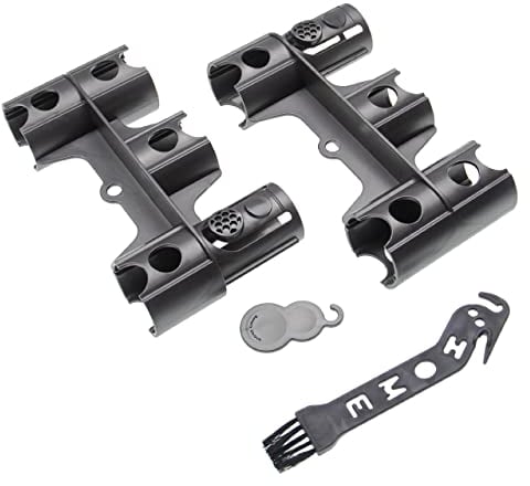 vhbw 2x Accessory Holder compatible with Dyson V15 Detect Complete Vacuum Cleaner Accessories - Organiser with Cleaning Brush, Grey