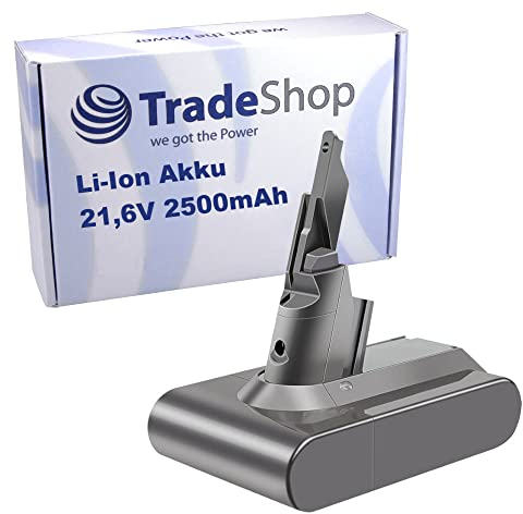 Trade-Shop Li-Ion Akku 21,6V / 2500mAh für Dyson SV11, SV11 Absolute, SV11 Animal ersetzt 968670-02 968670-03 / Staubsauger Akku-Staubsauger