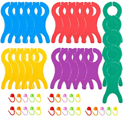 HUAZIZ 25 Stücke Farbig Kreuzstich Stickgarn Spulen aus Kunststoff, Yarn Spool Plastic Wool Winding Board Thread Cord Winding Spool Plate Spool Thread Knitting Sewing Crochet, für Basteln,DIY,Nähen