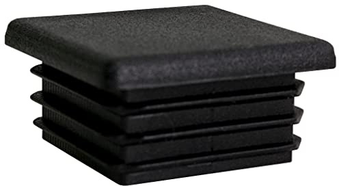 TIBU Lamellenstopfen Quadratisch Rohrstopfen Rohrkappen Endkappen Gleiter Abdeckung Vierkantrohr Kappe 50 Stück Quadratrohr 30 x 30 x 2 mm