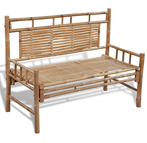 Atlojoys Gartenbank, Eckbankgruppe, Philosophenbank, Outer Banks, Bank Garten, Sitzbank Outdoor, Umkleidebank, Balkonbank, Essbank, Multifunktionsbank, Parkbank, 120 cm Bambus
