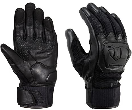FAST WAY Offroad I Motorradhandschuhe, CE Zertifiziert, Atmungsaktiv - Sommer geeignet, Knöchelschutz, Weitenverstellbar, Handballenschutz, Gefütterte Unterhand, Schwarz, XXL