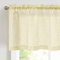 TOPICK Scheibengardine Gelb Bistrogardine Transparent Gardine Gaze Schals Fensterschal für Küche Wohnzimmer Landhaus 1 Stück 130B x 40H(cm)