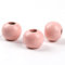 Oneyijun 50 Pièces Grosses Perles en Bois Colorées 20mm - Perles Rondes Naturelles Multicolores pour Bijoux DIY - Bracelet, Collier, Décoration Artisanale Créative (Rose)