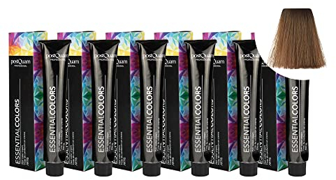 PostQuam - Pack de 6 Tintes de Peluqueria Profesional de Elevado Poder Cubriente | Tinte Permanente 100% Cobertura de Canas Garantiza Color Natural Uniforme y Duradero - Más de 90 Colores Disponibles
